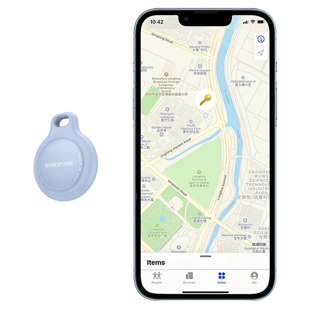 SmartTag Borofone BC101 Exquisite pour séries iOS, Noir