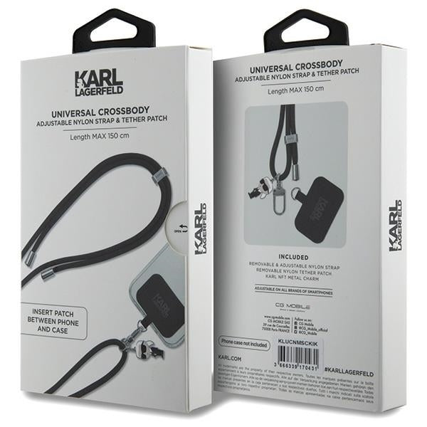 Cordon Téléphone Karl Lagerfeld Ikonik Karl, Noir