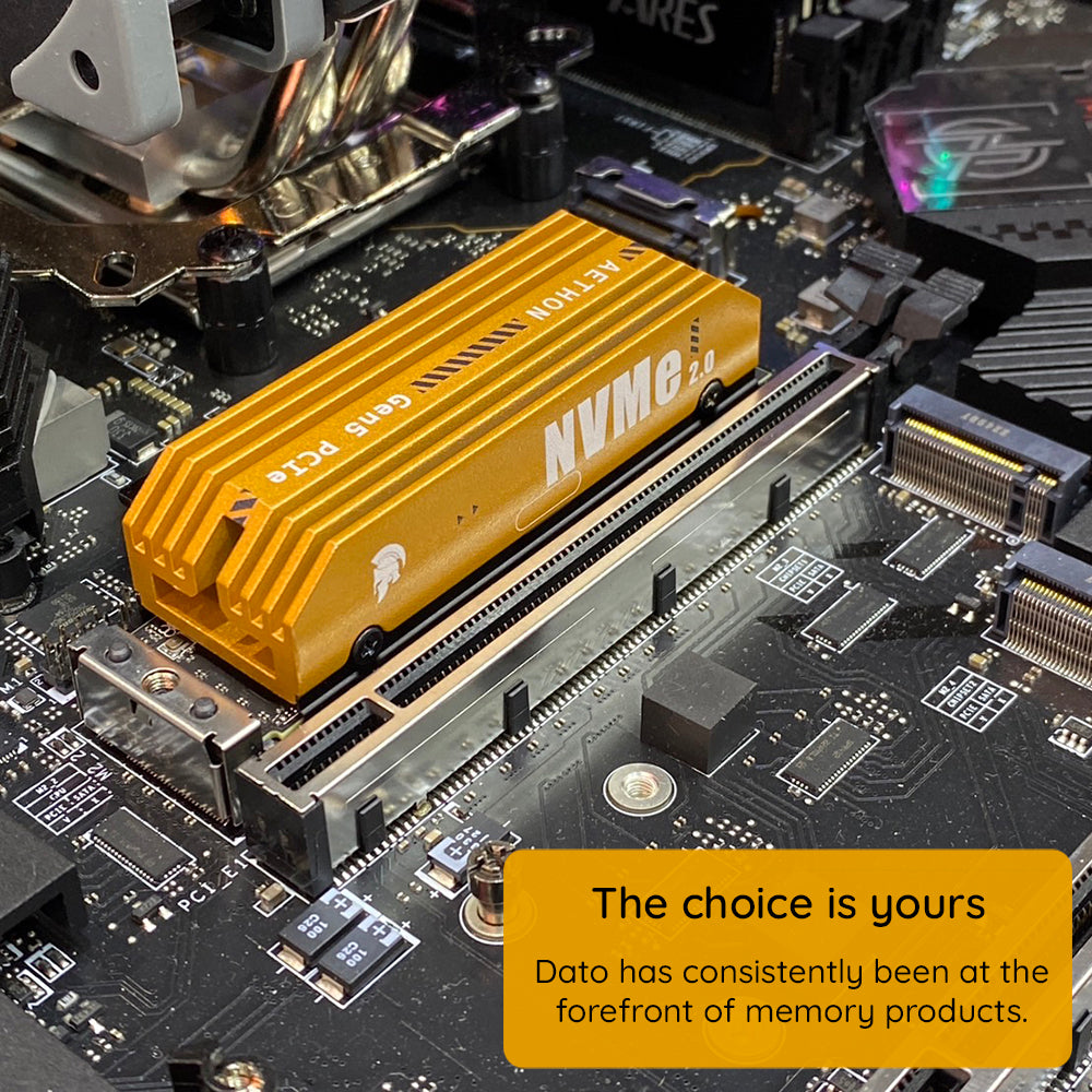 Solid State Drive (SSD) Dato Ares Aethon, NVME M.2, PCIe Gen5x4, 2TB, Noir ARSAT-2TB