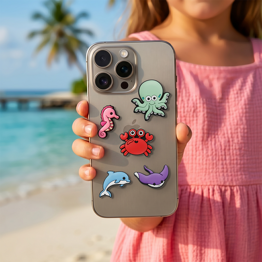 Autocollant 3D OEM Océan pour Coque Téléphone / Tablette, Set de 5 pièces, Multicolore