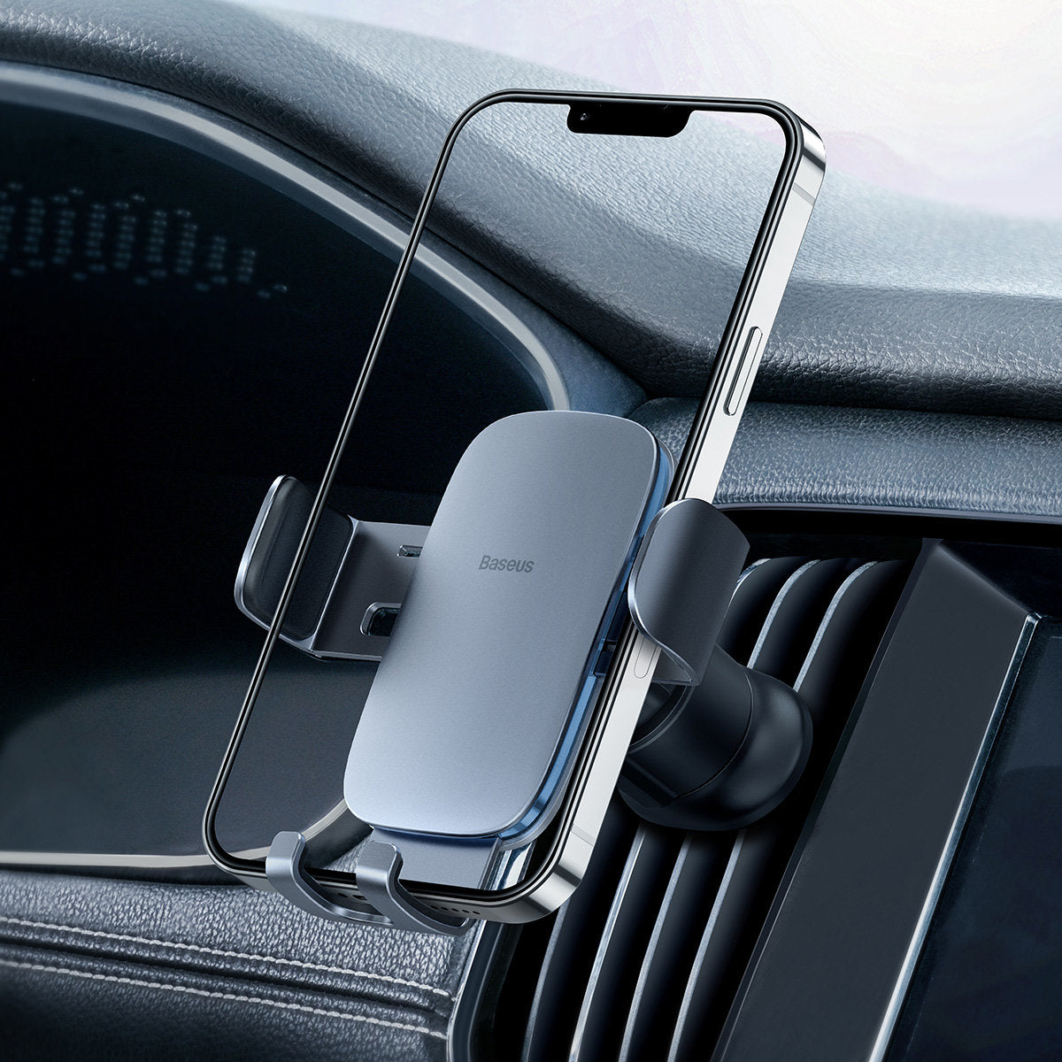 Support Auto Baseus Metal Age II, 4.7 pouces - 6.7 pouces, Gris SUJS000013