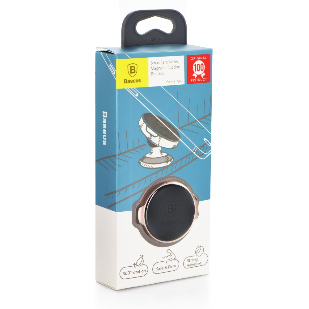 Support Auto Magnétique Baseus Small Ears Bracket, Universel, Noir SUER-B01