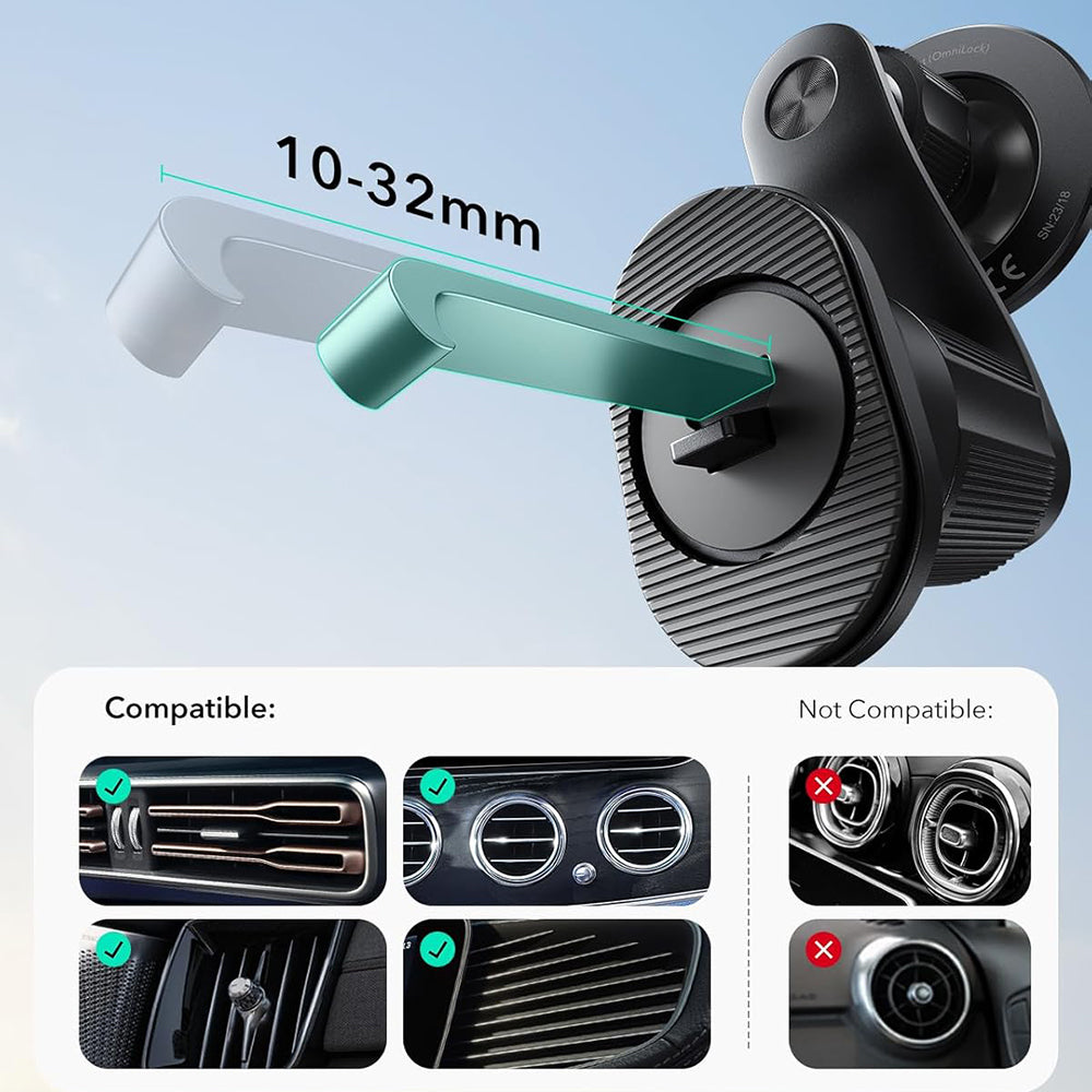 Support Auto Magnétique ESR OmniLock Vent, Universel, Noir