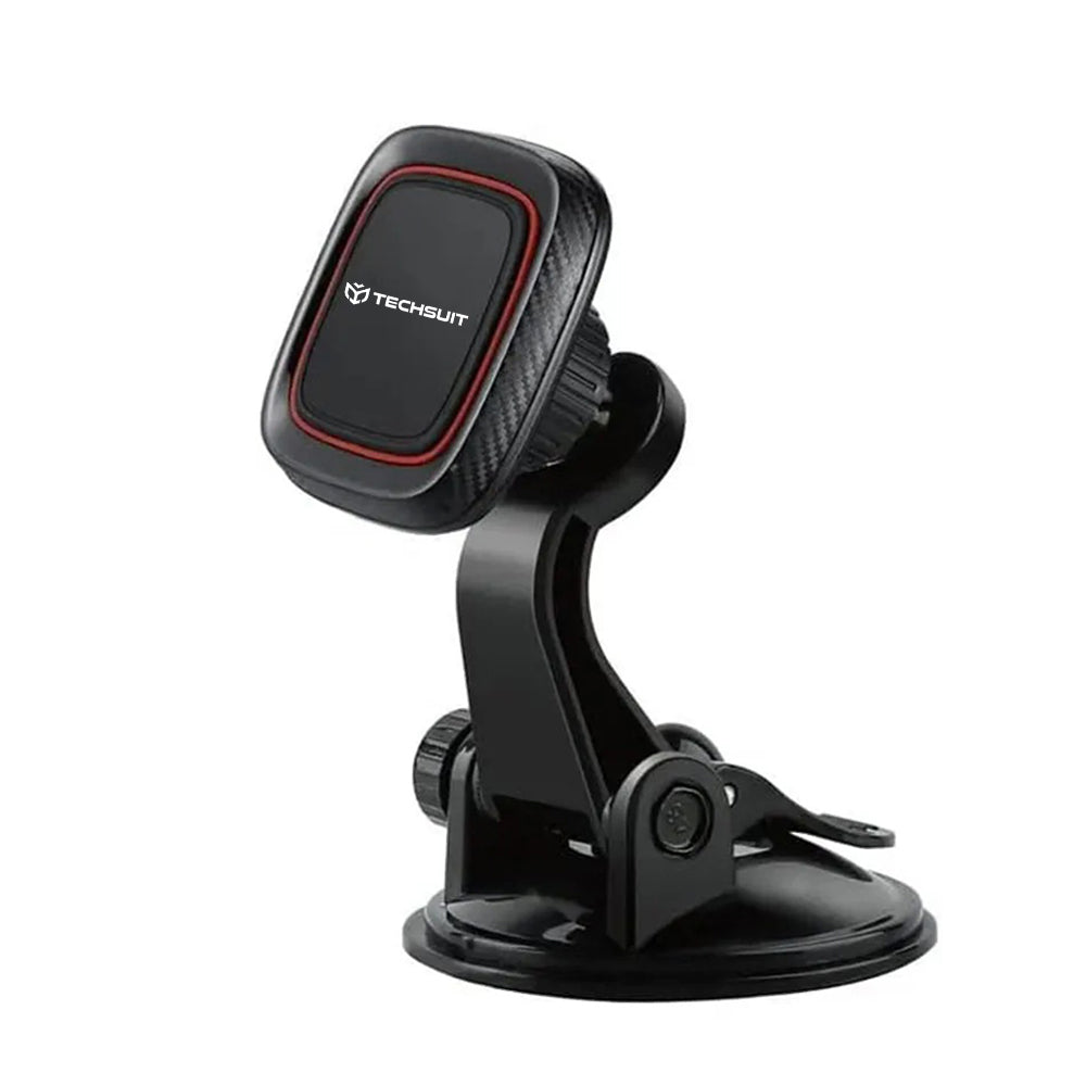 Support Auto Magnétique Techsuit S6, Universel, Noir Rouge