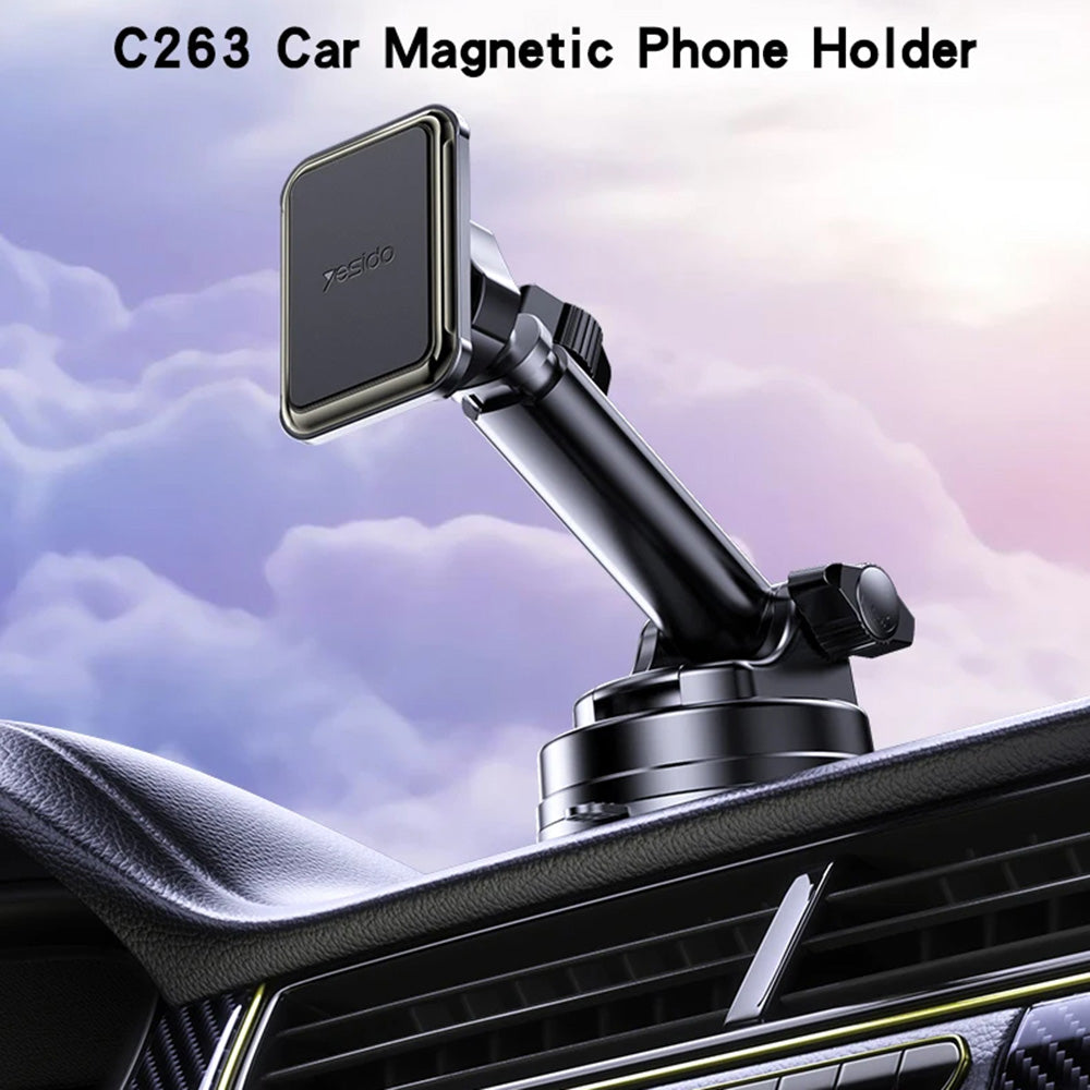 Support Auto Magnétique Yesido C263, Universel, Noir
