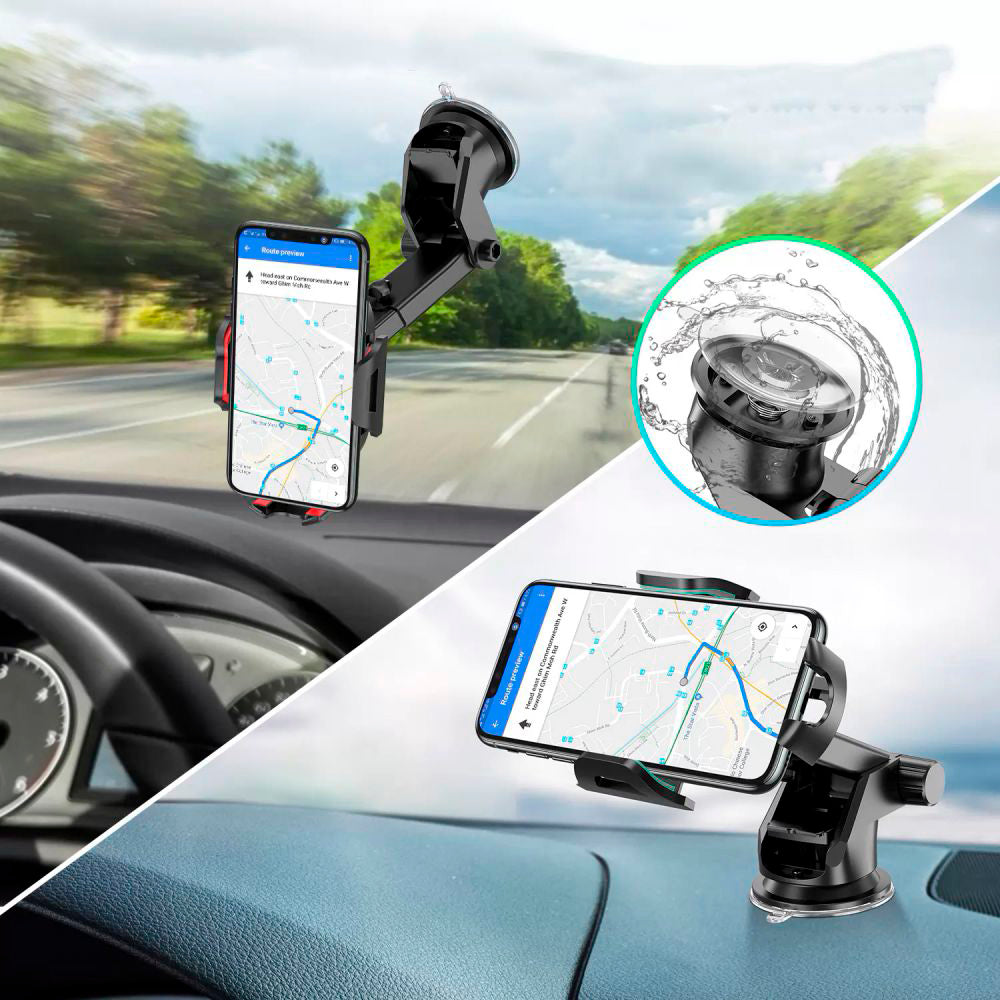 Support Auto Techsuit S113, Universel, Noir