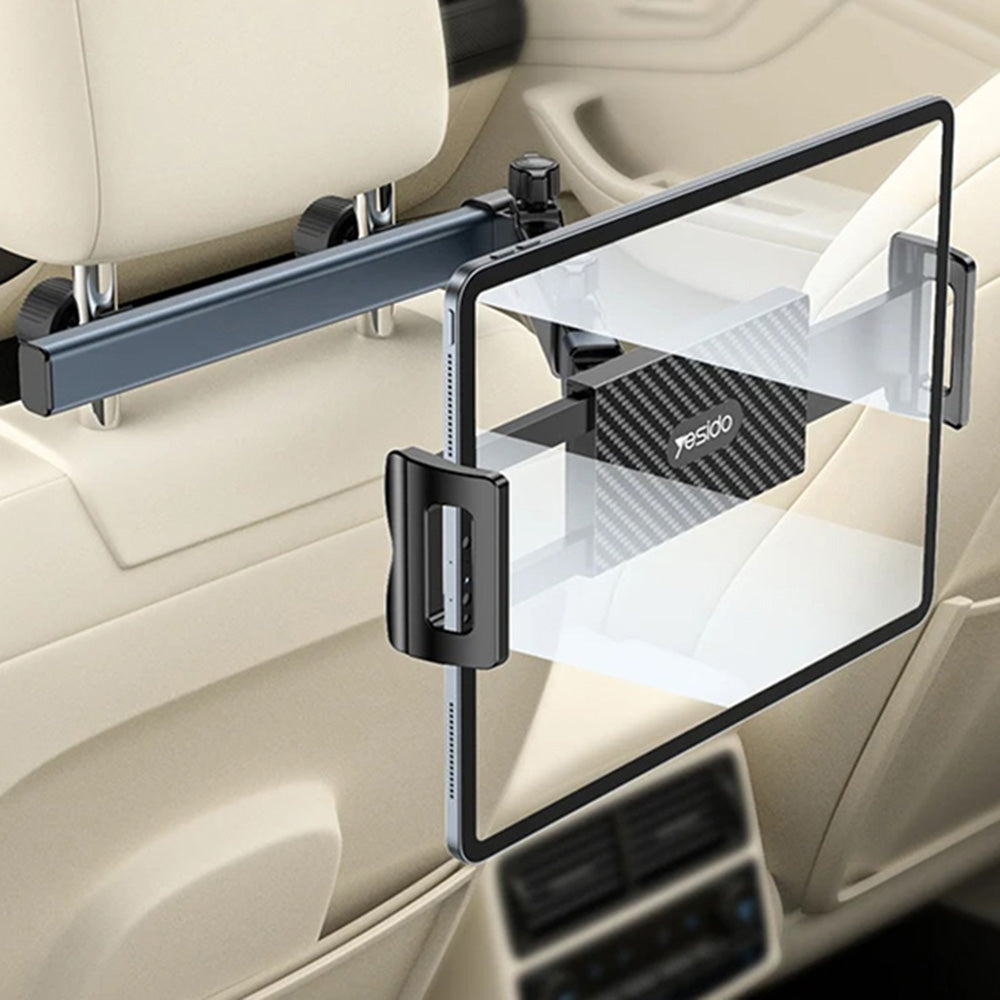 Support Auto Appui-tête Yesido C294 pour Téléphone / Tablette, 4.7 pouces - 13 pouces, Noir