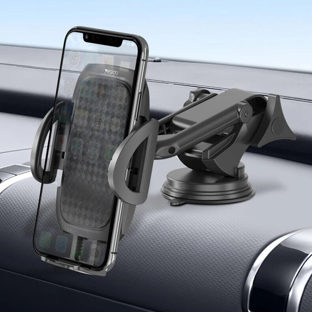 Yesido C111 Car Holder, 4.5inch - 6.8inch, Black