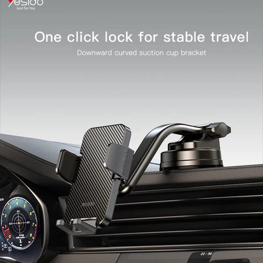 Support Auto Yesido C172, 4 pouces - 7 pouces, Noir