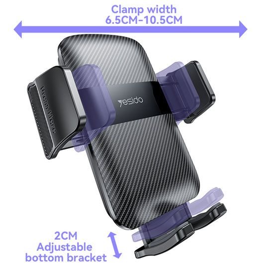 Support Auto Yesido C251, 4.8 pouces - 7.2 pouces, Noir