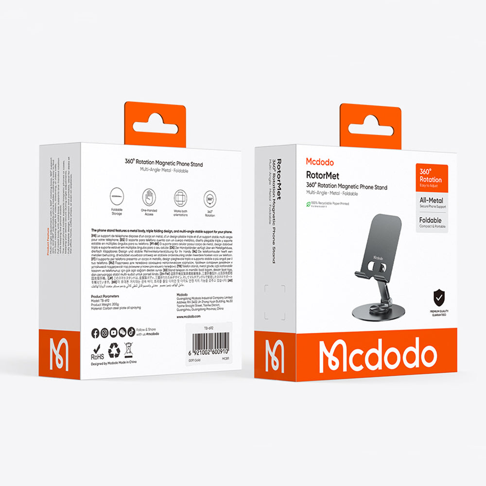Support de bureau McDodo TB-6920, Gris