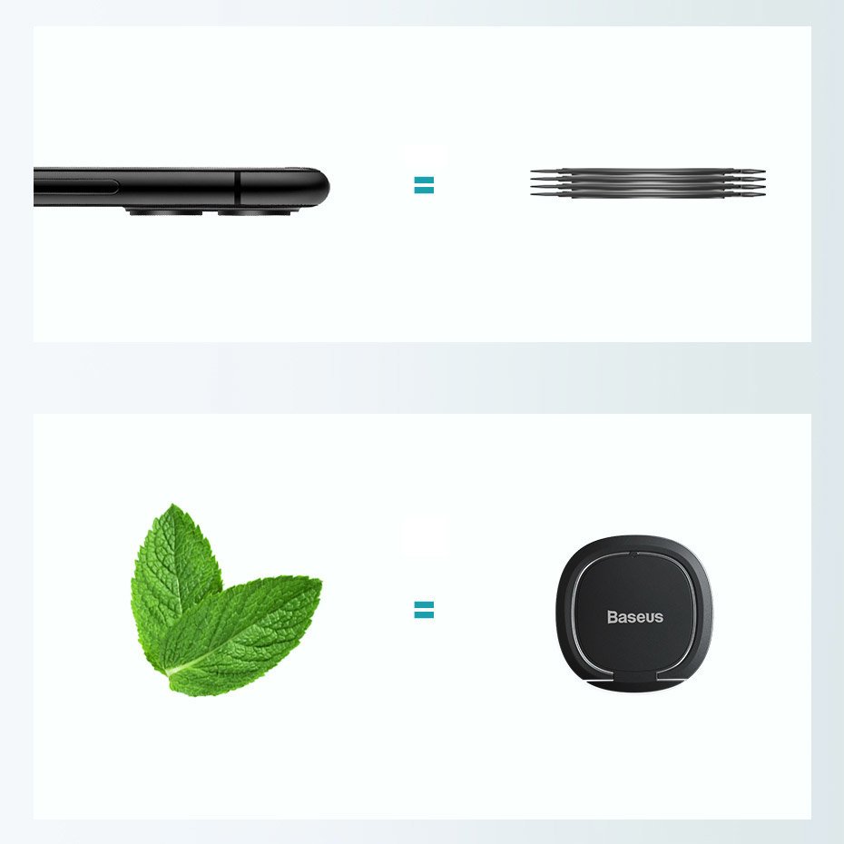 Support Anneau Baseus Invisible, Universel, Argenté SUYB-0S