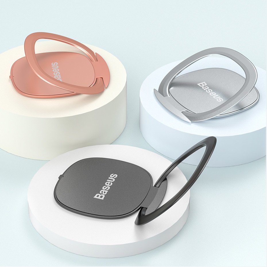 Support Anneau Baseus Invisible, Universel, Argenté SUYB-0S