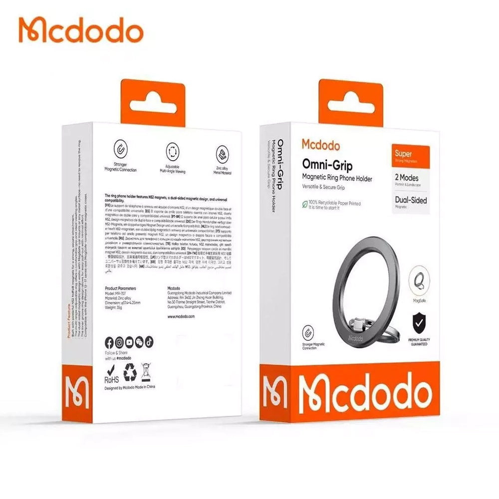 Support Anneau McDodo MR-7070, Universel, Noir