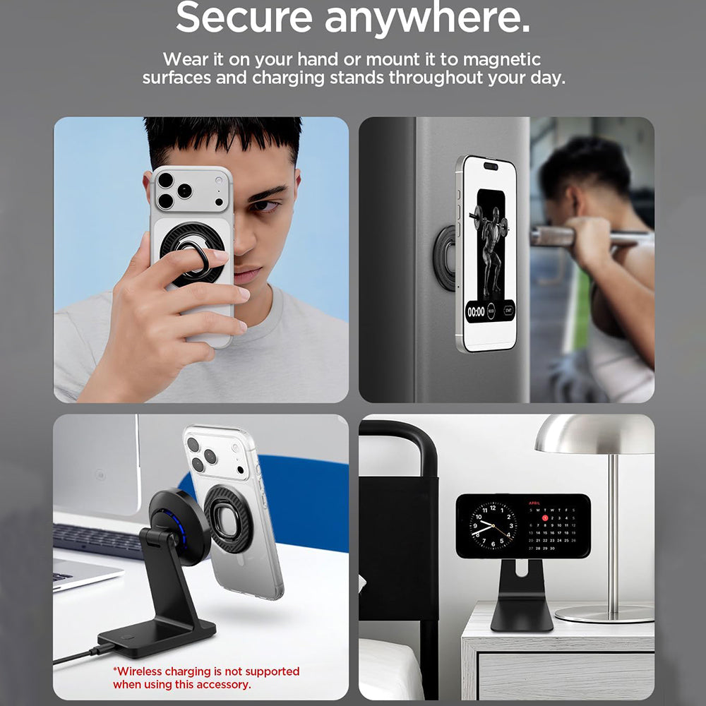 Support Anneau Spigen O-Mag OM106, Universel, Noir AMP09334