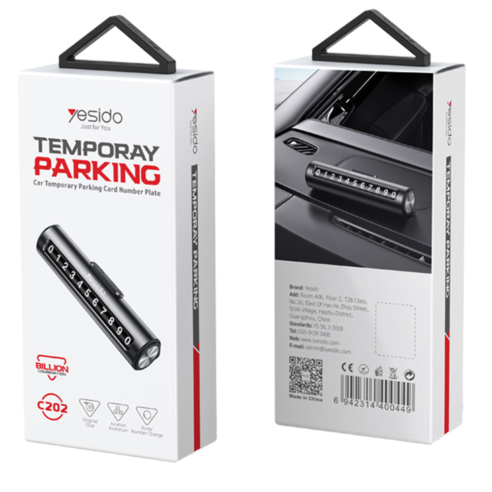 Yesido C202 Car Phone Number Holder, Black
