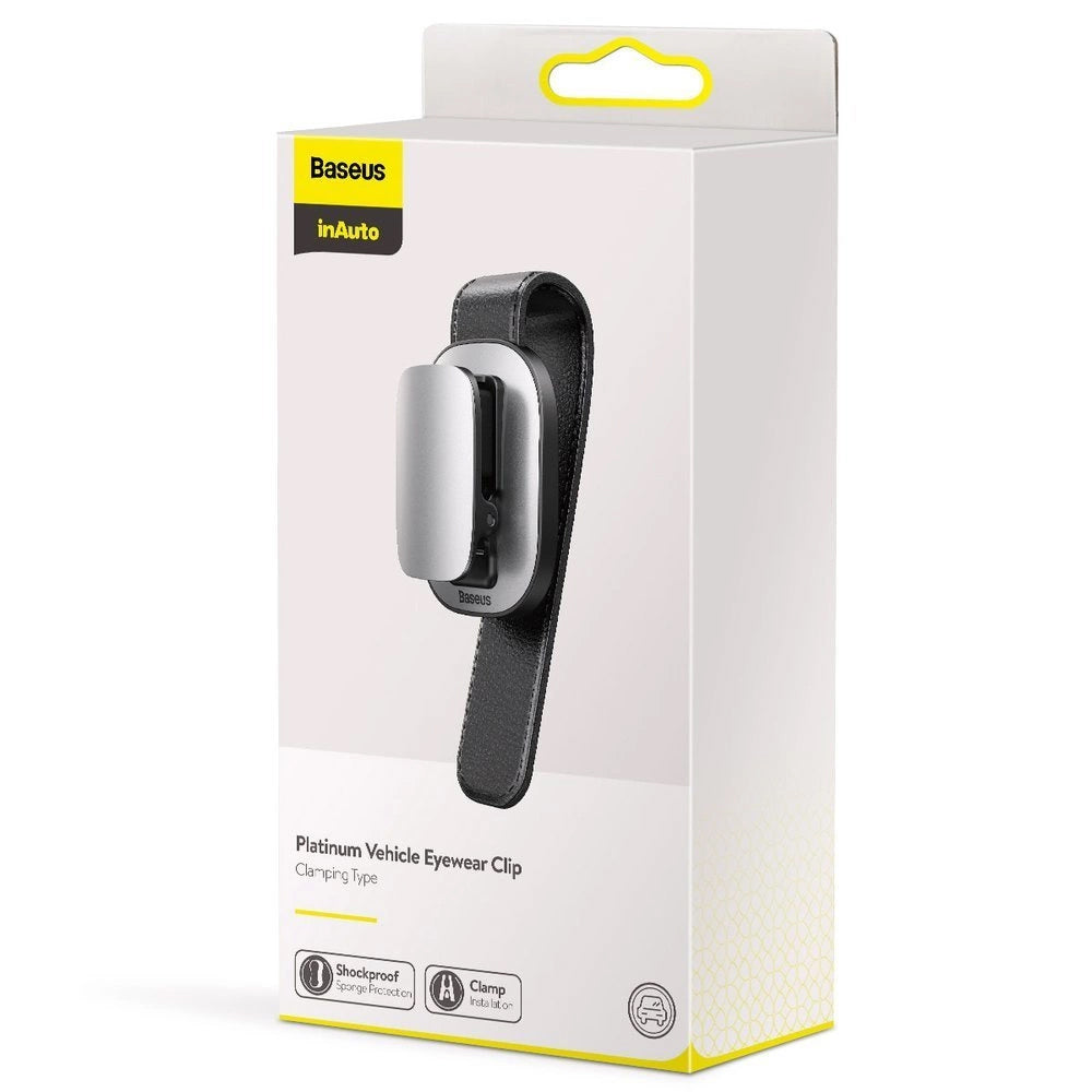 Baseus Platinum Platinum Clip Support parasolaire pour lunettes de soleil, argent ACYJN-B0S