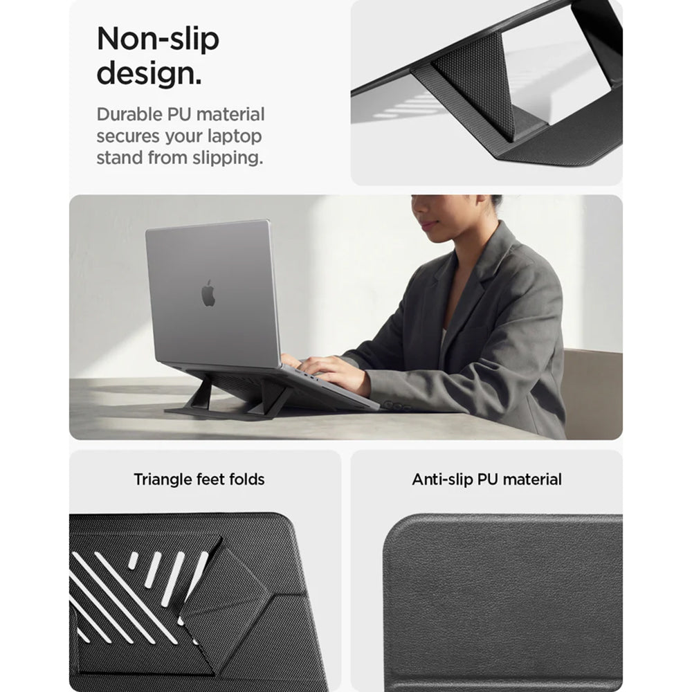 Support Spigen Slim Fold LD201-S6 pour ordinateur portable max. 14 pouces, Noir AMP11115