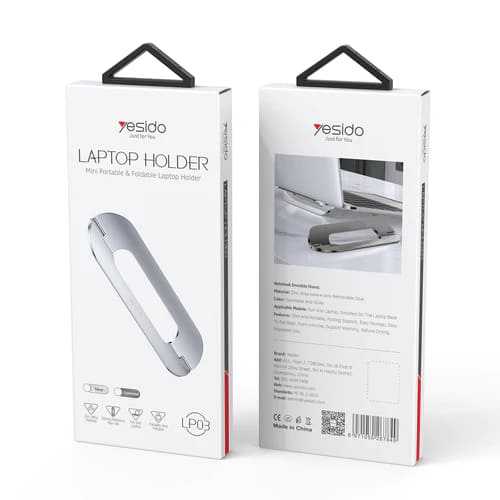 Support Yesido LP03 pour ordinateur portable, Argenté