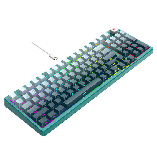 Clavier Gaming HAVIT KB899L, RGB, 1.8m, Blanc Vert