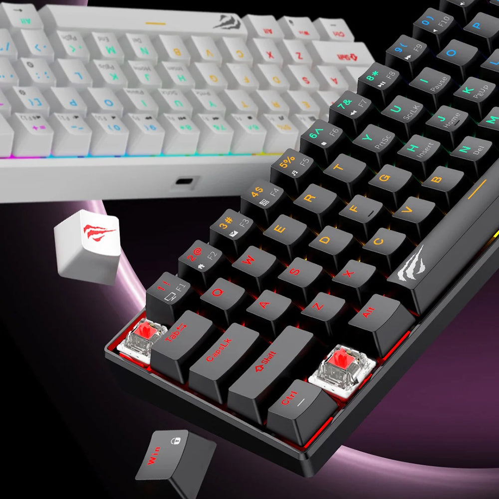 Clavier Gaming Filaire USB HAVIT KB903L, RGB, 1,8m, Blanc