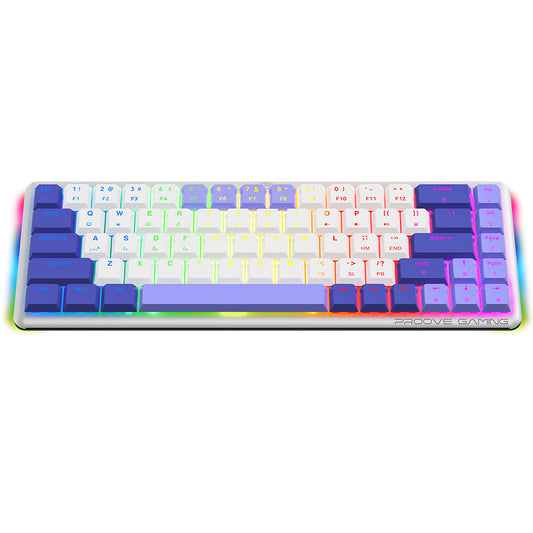 Clavier Gaming Sans Fil Proove AFK, RGB, BT / Wi-Fi / Filaire, 1.5m, Blanc WKAFKEN22002