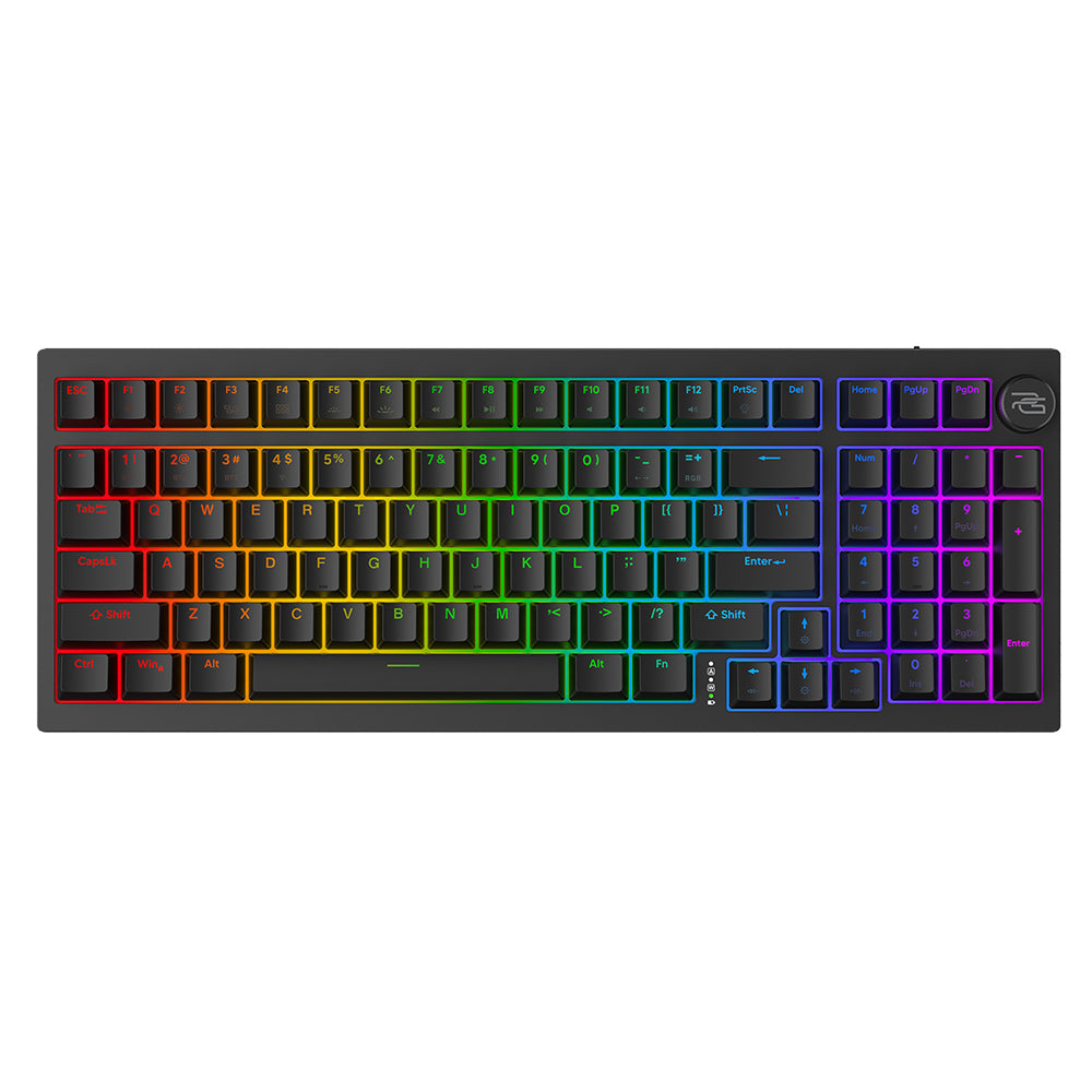 Proove Slicker Wireless Gaming Keyboard, RGB, BT / Wi-Fi / Wired, 1.8m, Black WKSLEN00022401