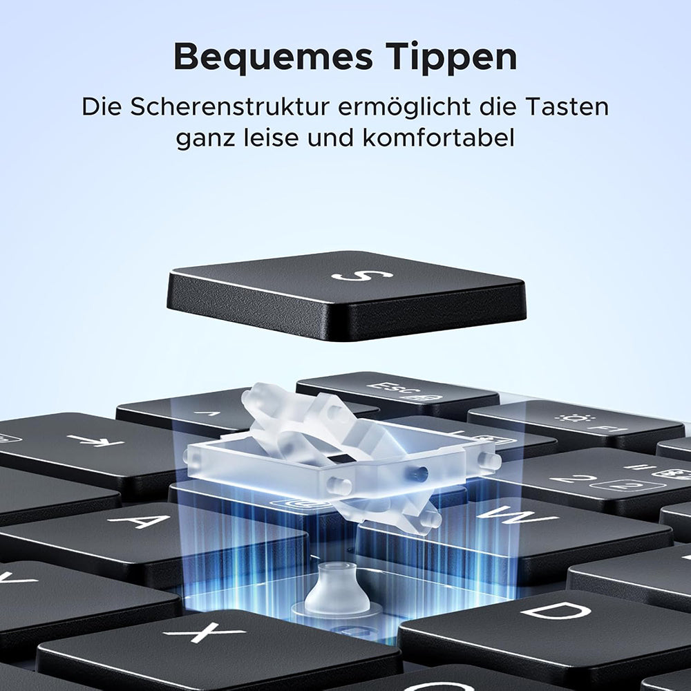 Clavier sans fil UGREEN K552 (75163), BT / Wi-Fi, Noir