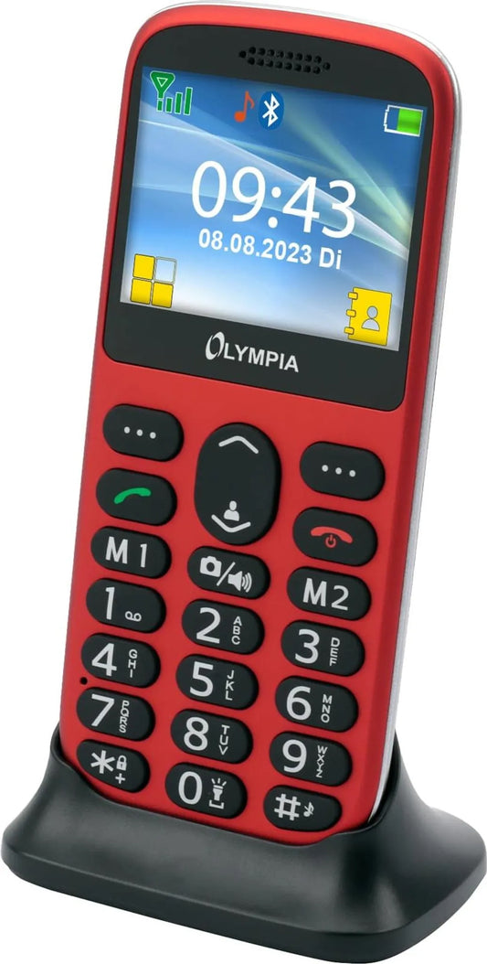 Téléphone Mobile Olympia Sun Komfort Dual SIM, Rouge 2223