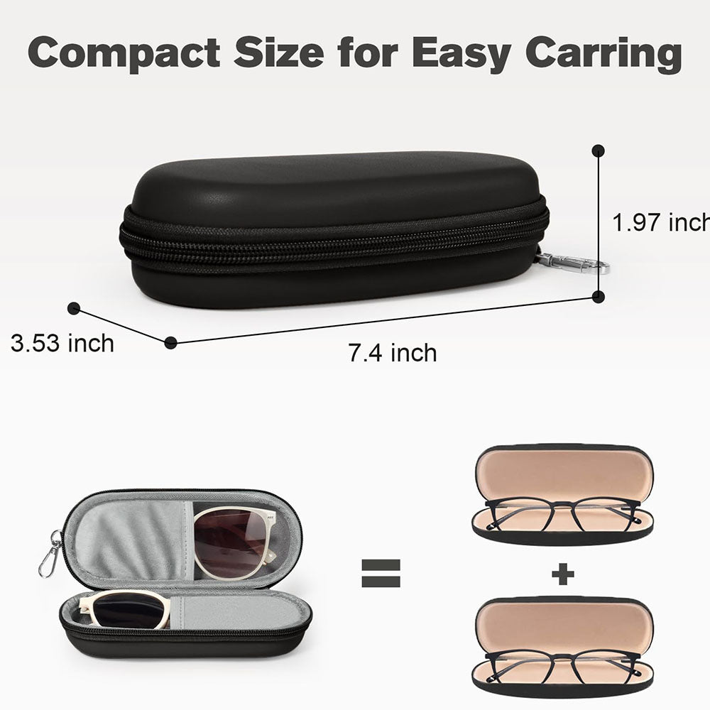 Étui à lunettes Techsuit ETJ3, 165mm x 65mm x 40mm, Marron