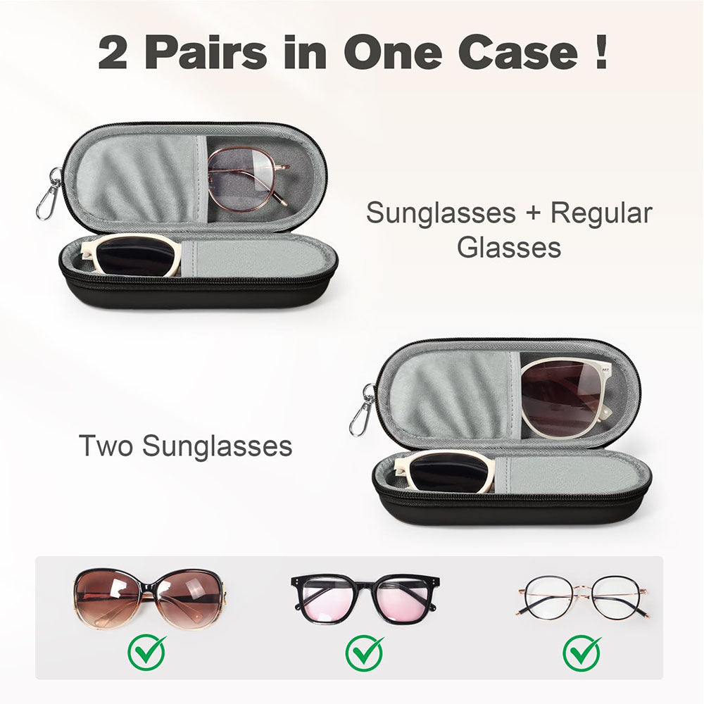 Étui à lunettes Techsuit ETJ3, 165mm x 65mm x 40mm, Noir