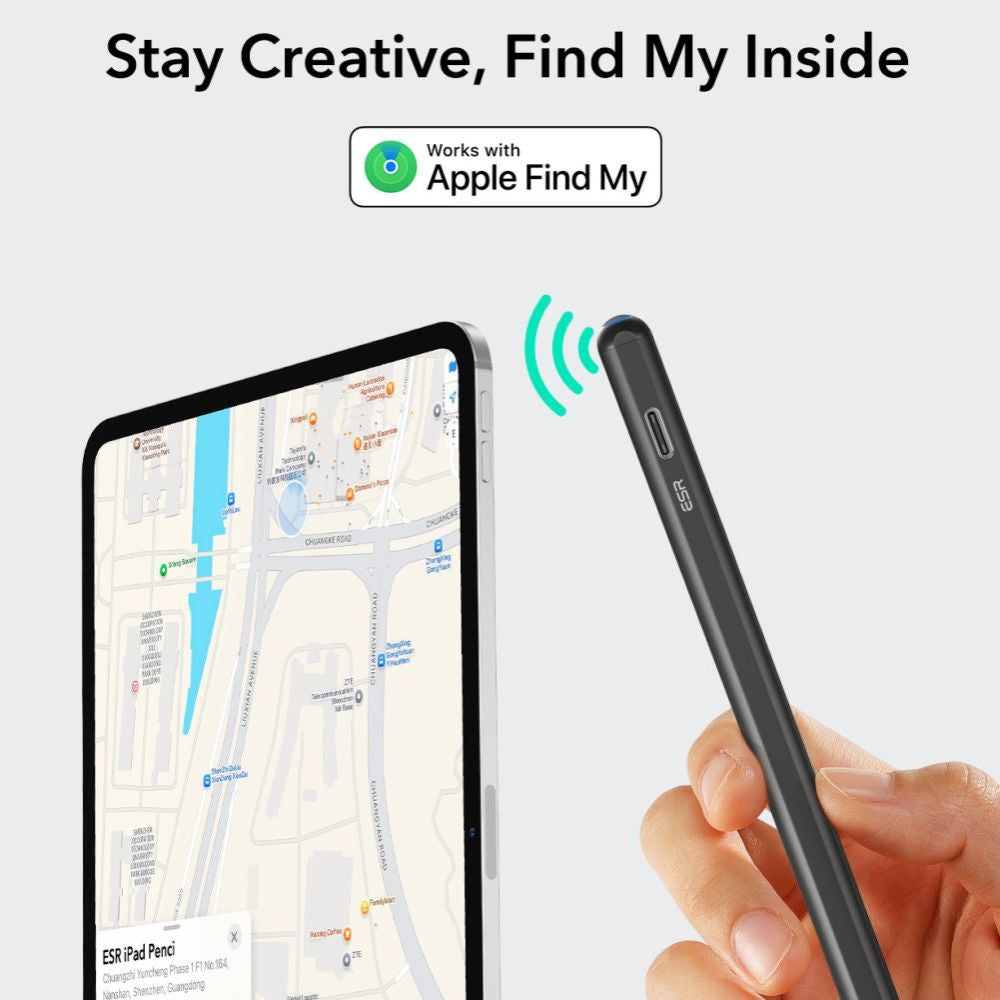Touch Pen ESR Geo pour Apple iPad, Version Active, Noir