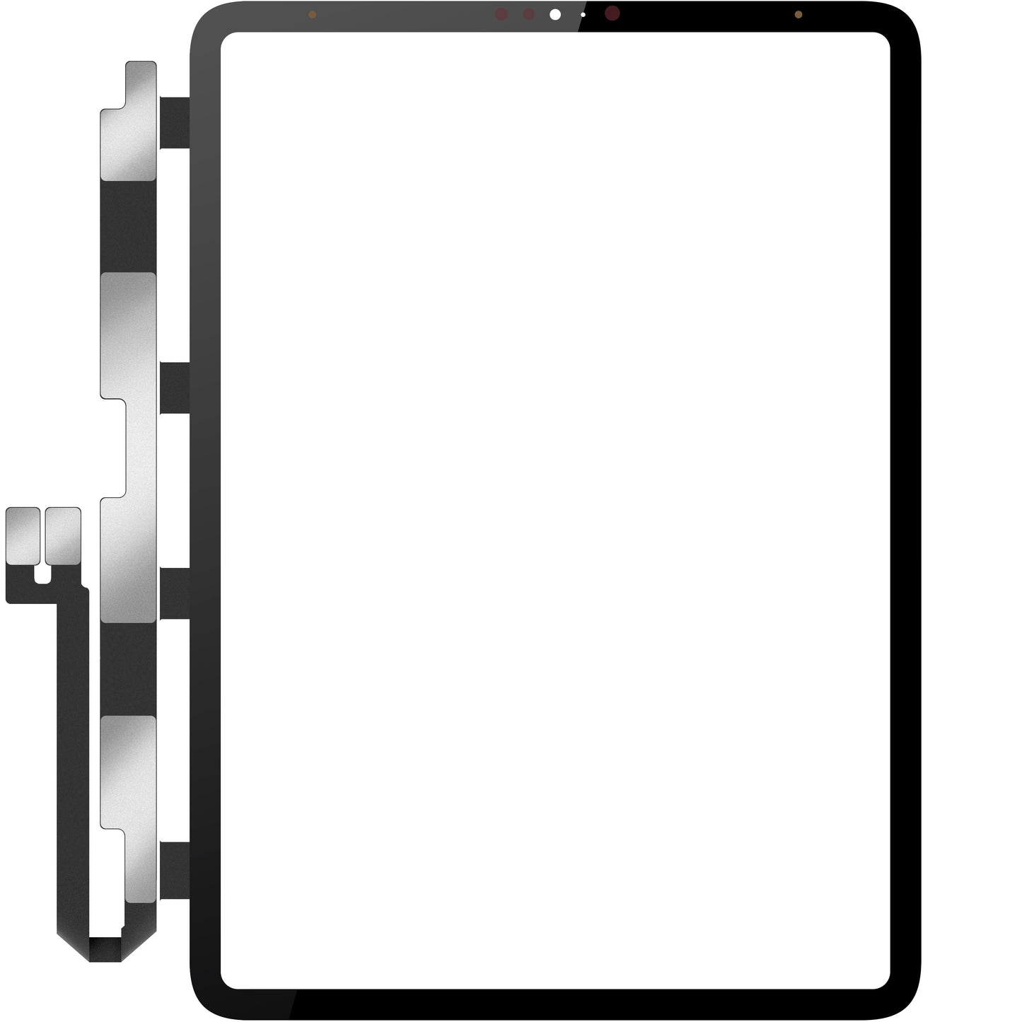 Touchscreen Forward Guard OCA pour Apple iPad Pro 12.9 (2021), Noir
