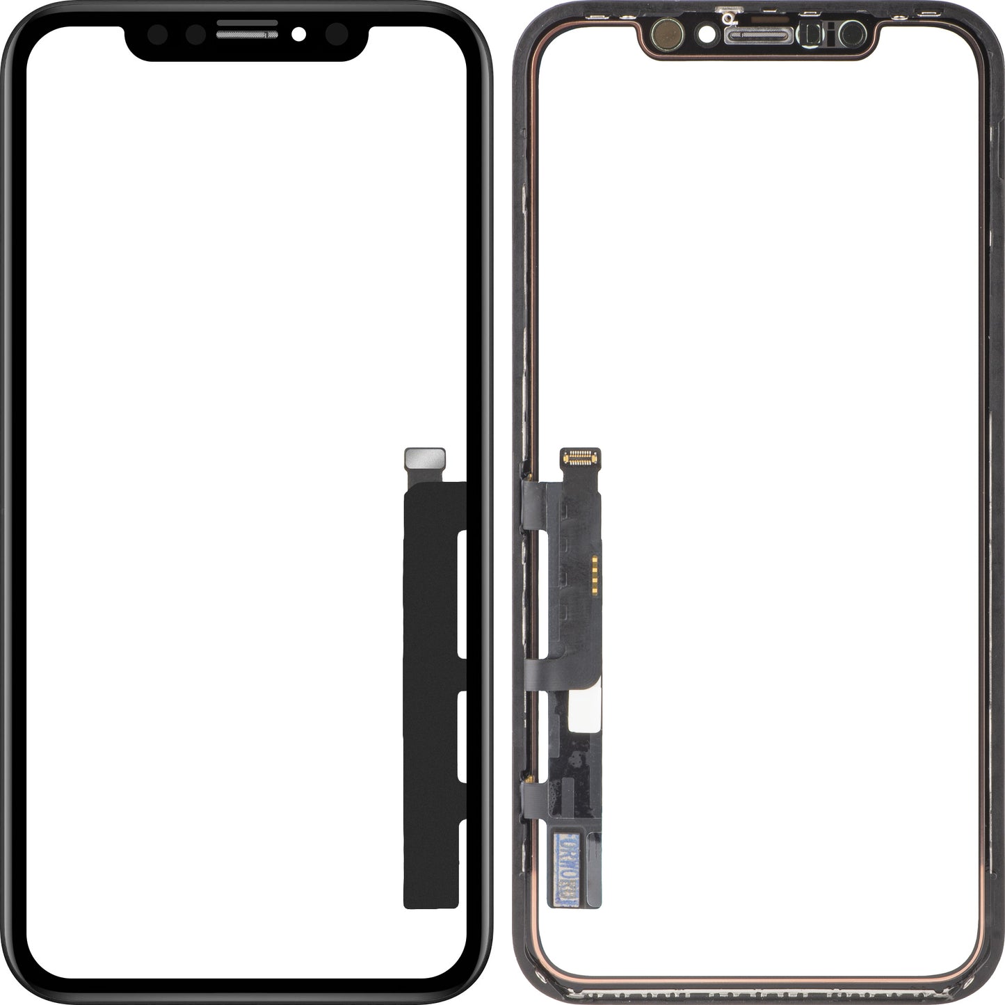Protection avant tactile OCA pour Apple iPhone XR, version IC, noir