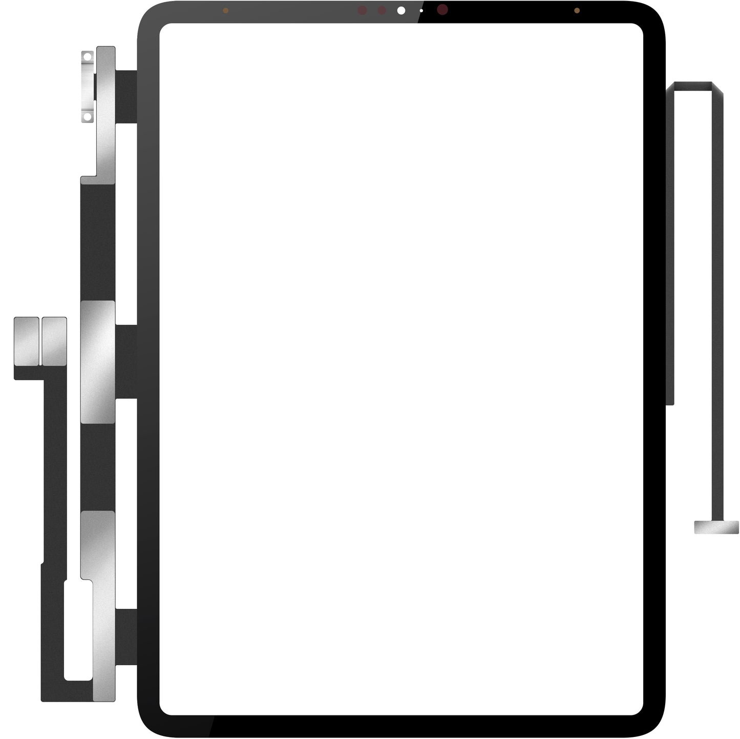 Touchscreen Forward Guard OCA pour Apple iPad Pro 12.9 (2020), Noir