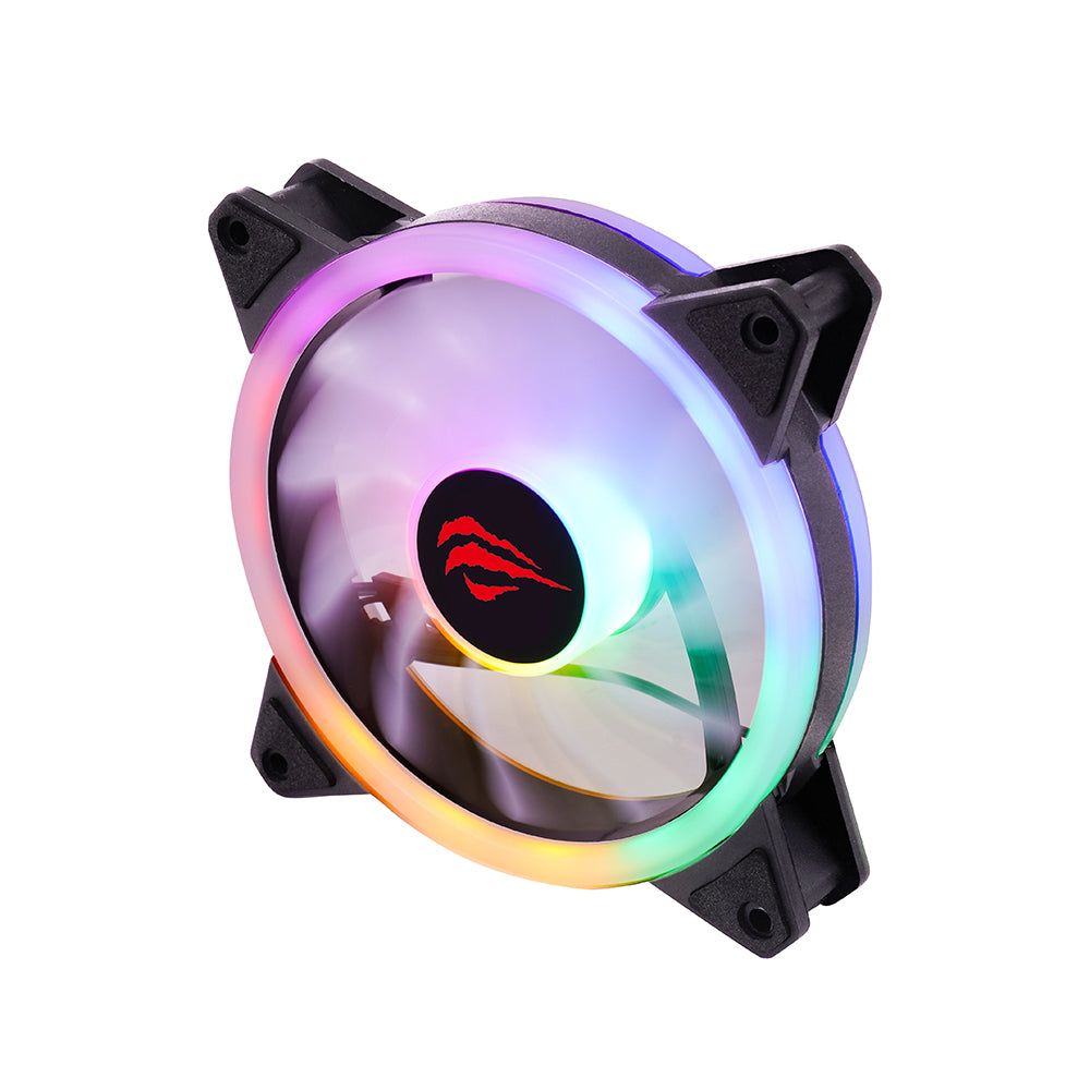 Ventilateur HAVIT F2089, RGB, 1200RPM, 35dB, 1.32W, Noir