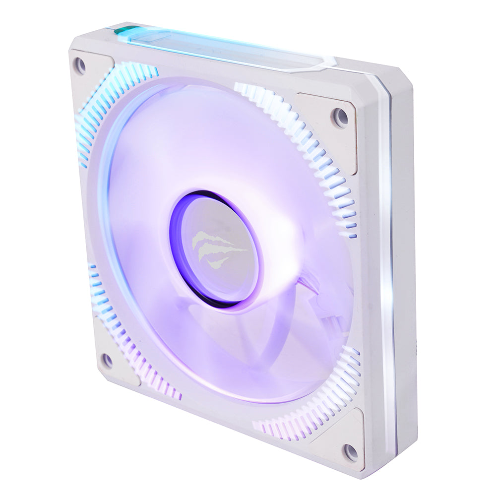 Ventilateur HAVIT F2096, RGB, 1800RPM, 30dB, 3W, Blanc