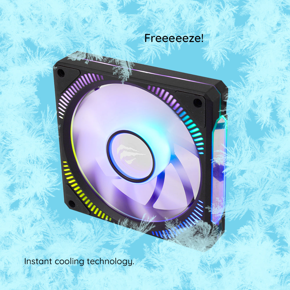 Ventilateur HAVIT F2096, RGB, 1800RPM, 30dB, 3W, Noir