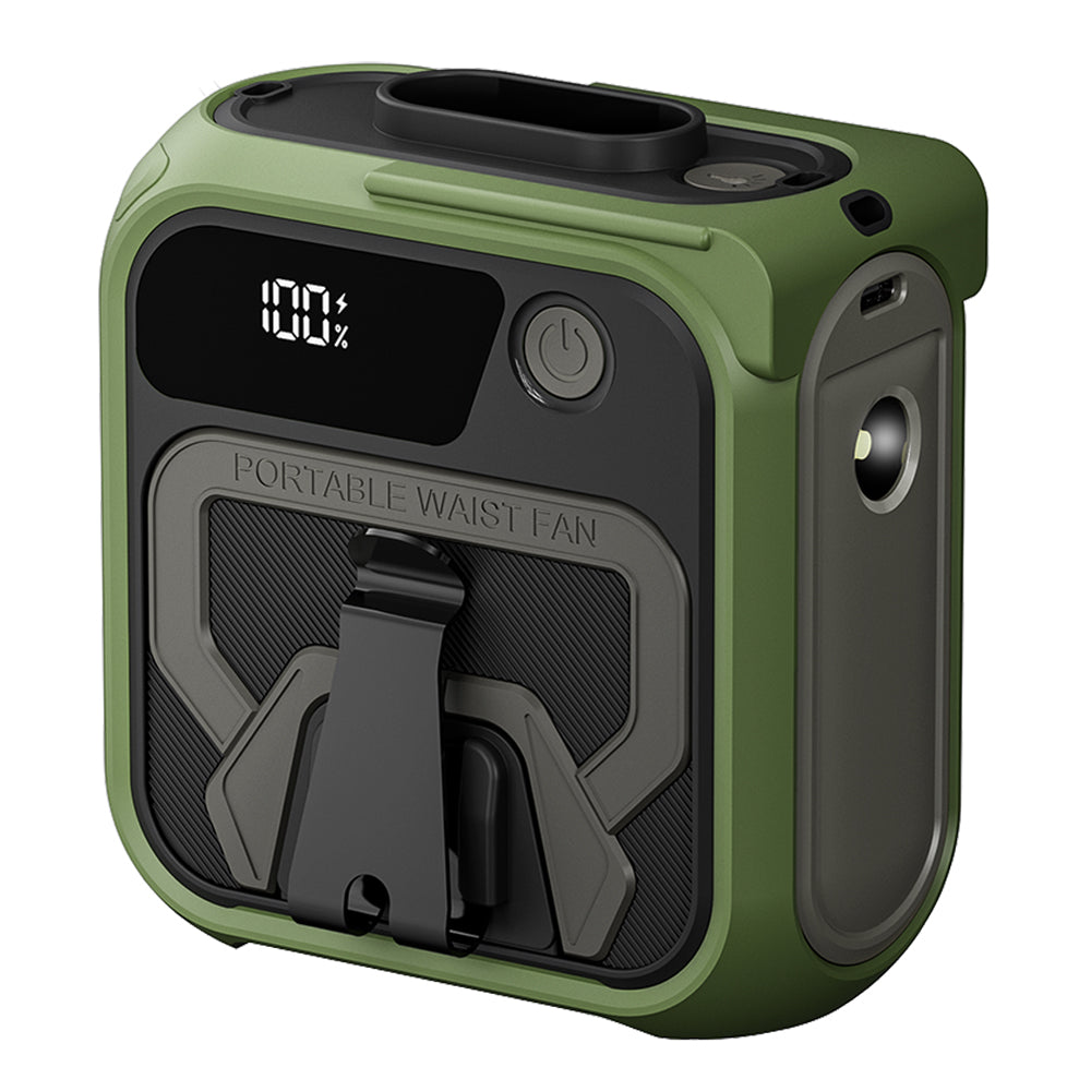 Ventilateur Portable Techsuit Z13 avec batterie externe 10000mAh, Vert