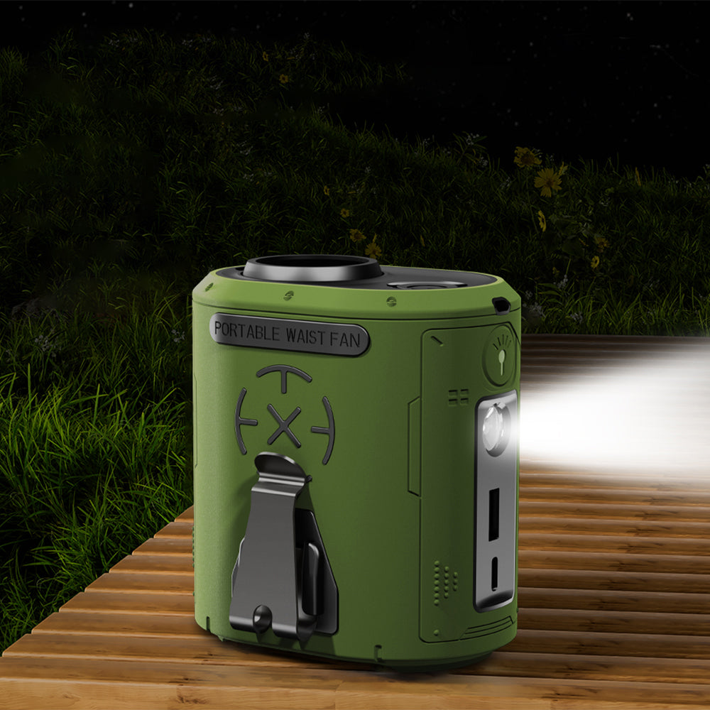 Ventilateur Portable Techsuit Z14 avec batterie externe 5000mAh, Vert