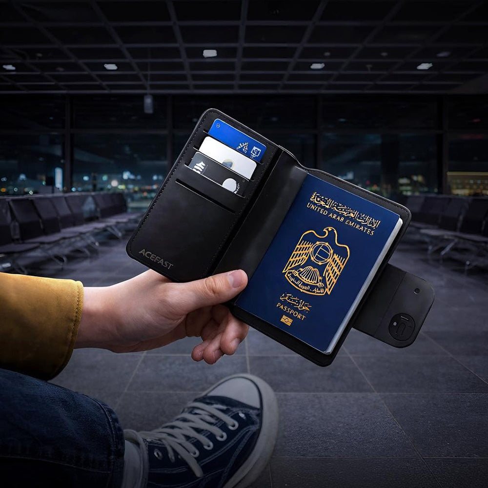 Acefast SmartTag Passport S6 pour séries iOS, Noir