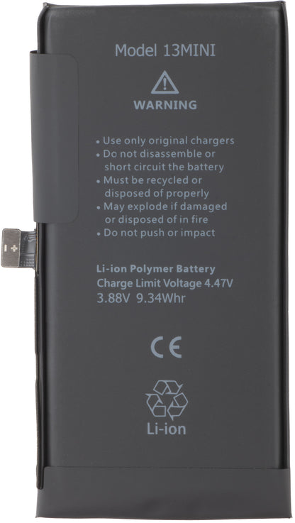 Batterie pour Apple iPhone 13 mini avec intégration du Flex Band BMS (aucun contact à souder requis) 