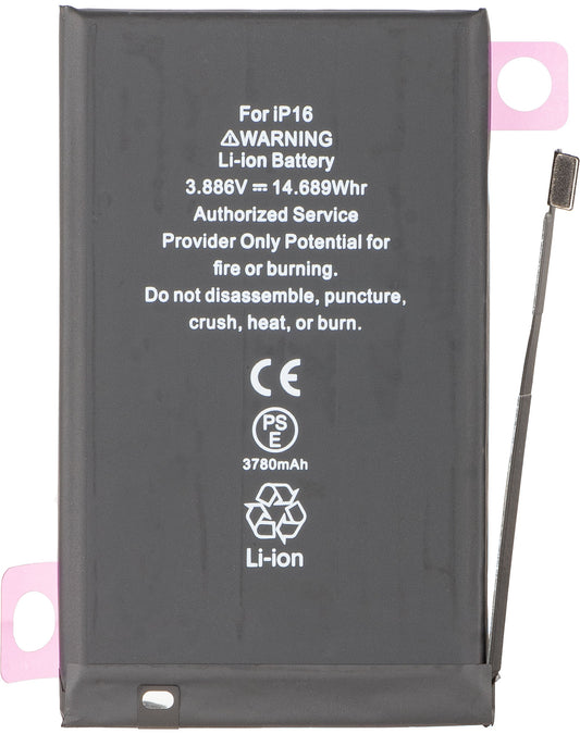 Batterie Apple iPhone 16, Haute Capacité