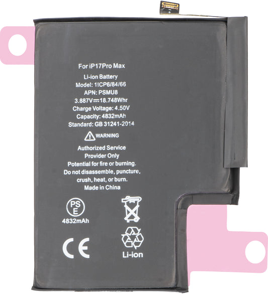 Batterie Apple iPhone 17 Pro Max, Reconditionnée