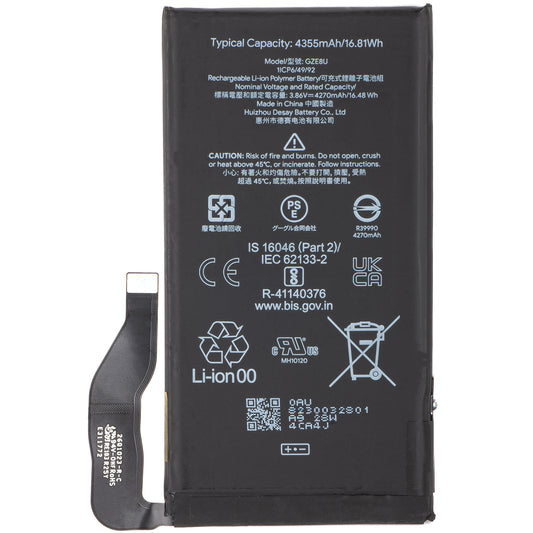 Batterie Google Pixel 7, GZE8U, Service Pack G949-00338-01 