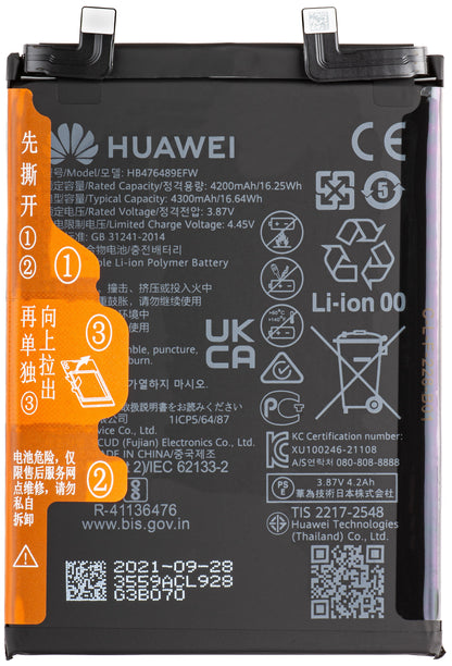 Batterie Huawei nova 9 / Honor 50, HB476489EFW, Service Pack 02354NUU 