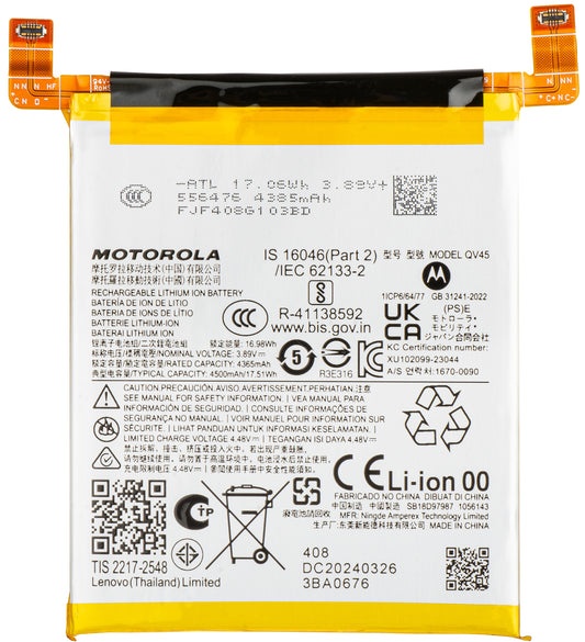 Batterie Motorola Edge 50 Ultra, QV45, Service Pack SB18D97987