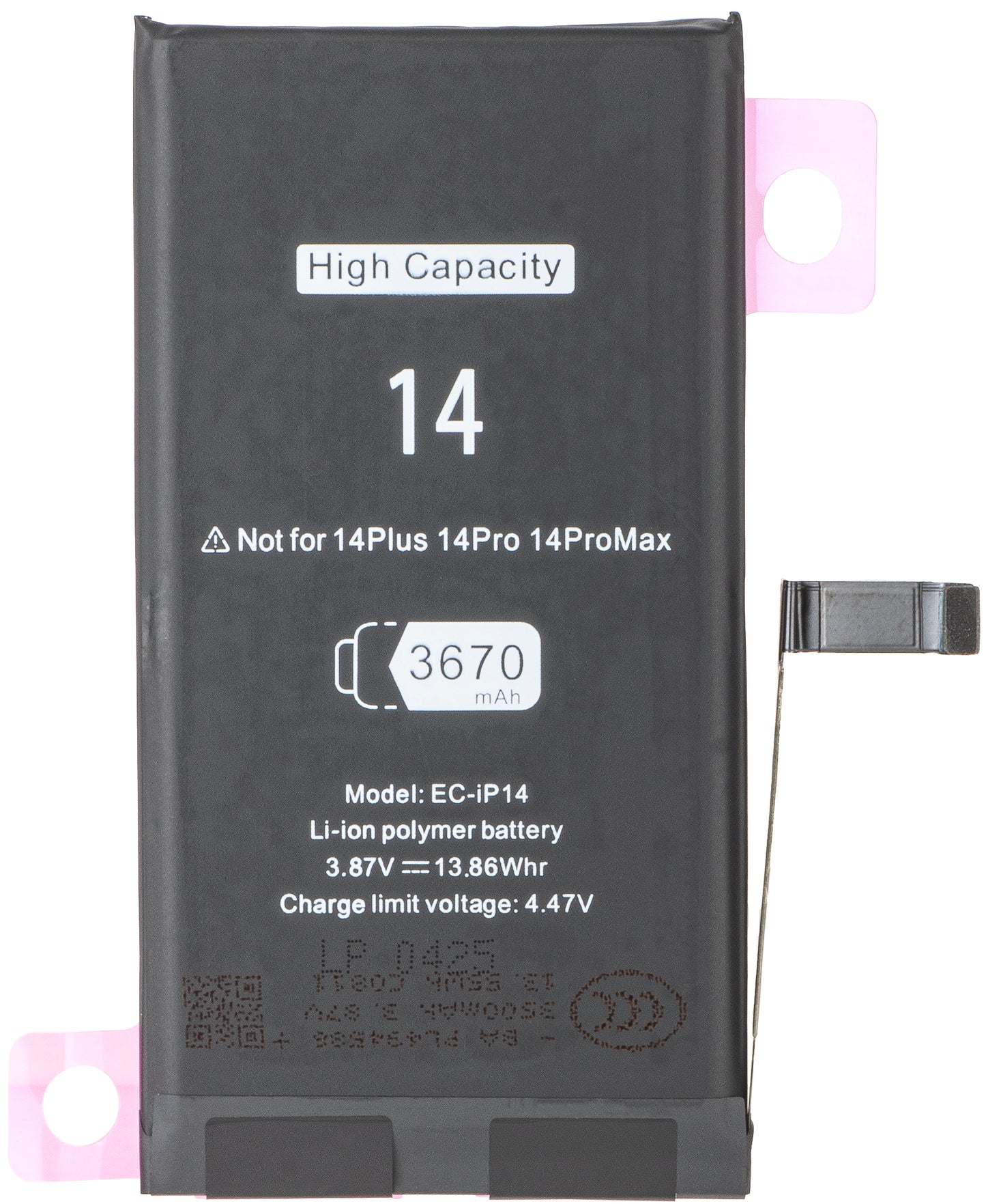 Batterie pour Apple iPhone 14, haute capacité