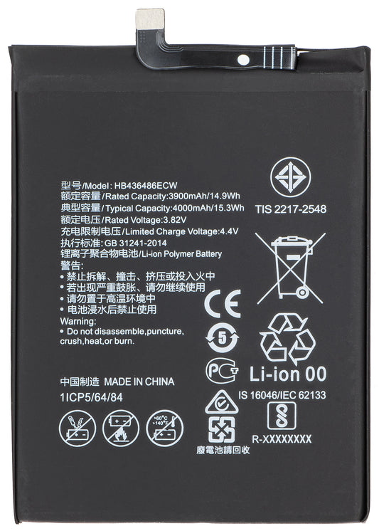Batterie pour Honor 20 Pro / View 20 / Mate 20 / P20 Pro / Mate 10, HB436486ECW