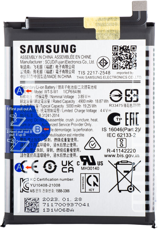 Batterie Samsung Galaxy A14 5G A146, WT-S-W1, Service Pack GH81-23314A